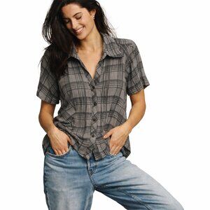 Brody Myles blouse, semi-sheer, cotton mix